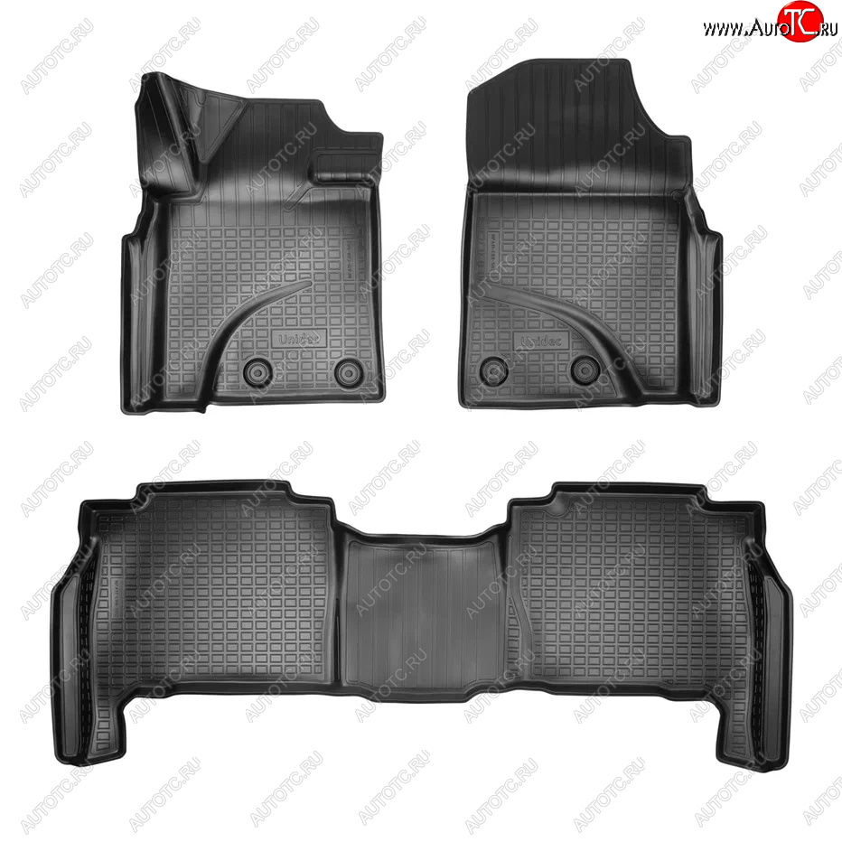 3 299 р. Коврики салона Norplast Unidec Toyota Land Cruiser 200 1-ый рестайлинг (2012-2015) (Черный)  с доставкой в г. Вологда