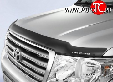 3 689 р. Дефлектор капота NovLine (с логотипом) Toyota Land Cruiser 200 дорестайлинг (2007-2012)  с доставкой в г. Вологда
