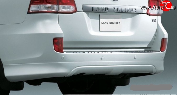 9 299 р. Накладка на задний бампер ORIGINAL Toyota Land Cruiser 200 дорестайлинг (2007-2012) (Неокрашенная)  с доставкой в г. Вологда