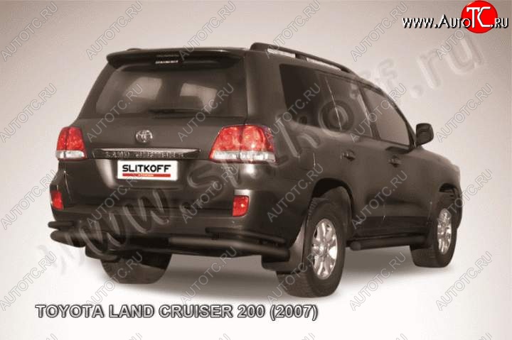 11 999 р. Уголки d76+d42 двойные Toyota Land Cruiser 200 дорестайлинг (2007-2012) (Цвет: серебристый)  с доставкой в г. Вологда