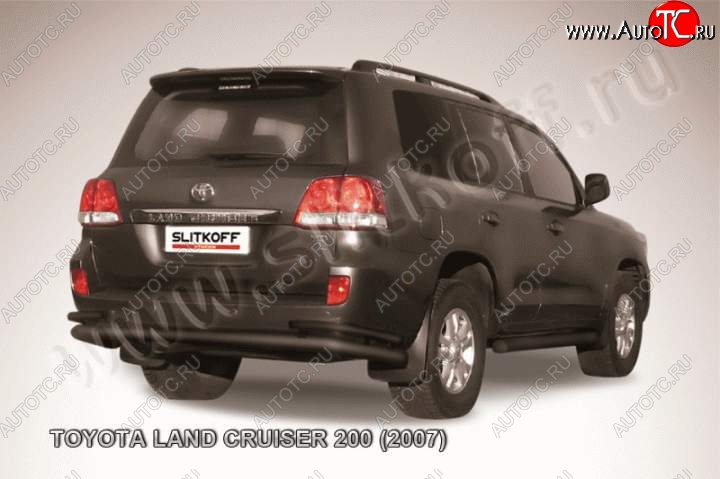 13 949 р. Защита задняя Slitkoff Toyota Land Cruiser 200 дорестайлинг (2007-2012) (Цвет: серебристый)  с доставкой в г. Вологда