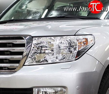 1 268 р. Прозрачная защита передних фар Novline Toyota Land Cruiser 200 дорестайлинг (2007-2012)  с доставкой в г. Вологда