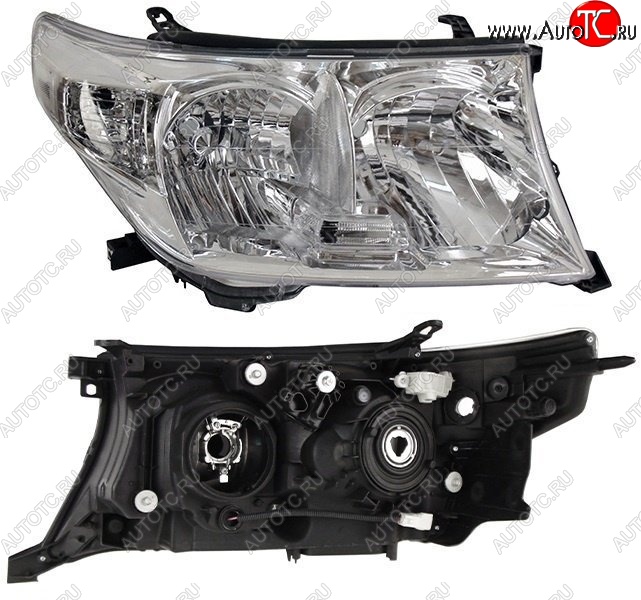8 449 р. Правая фара SAT (под ксенон) Toyota Land Cruiser 200 дорестайлинг (2007-2012)  с доставкой в г. Вологда