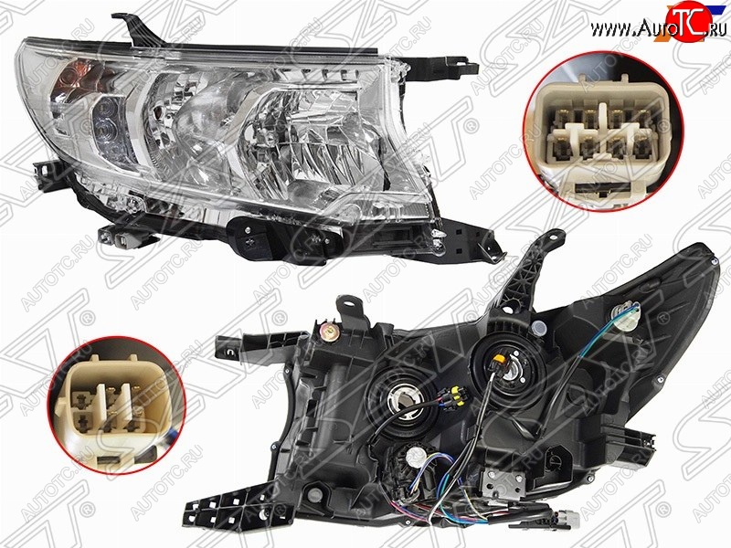 16 499 р. Правая фара SAT (галоген, ДХО) Toyota Land Cruiser Prado J150 2-ой рестайлинг (2017-2020)  с доставкой в г. Вологда