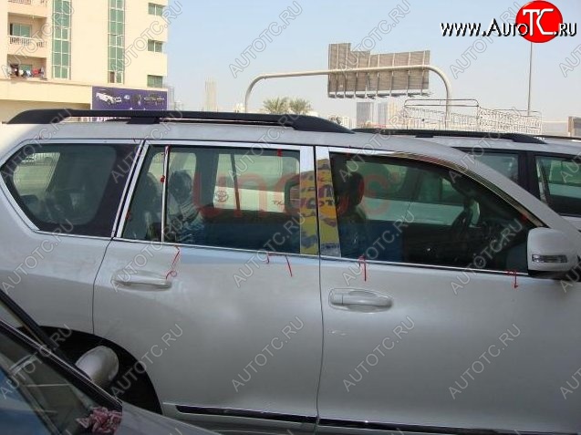 21 599 р. Накладки на стойки дверей СТ Toyota Land Cruiser Prado J150 дорестайлинг (2009-2013) (Неокрашенные)  с доставкой в г. Вологда