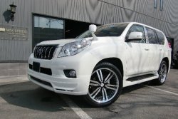 12 799 р. Накладка на передний бампер Mz SPEED Toyota Land Cruiser Prado J150 дорестайлинг (2009-2013) (Неокрашенная)  с доставкой в г. Вологда. Увеличить фотографию 2