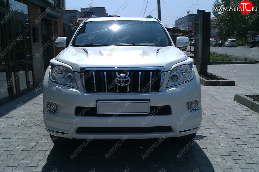 12 799 р. Накладка на передний бампер Mz SPEED Toyota Land Cruiser Prado J150 дорестайлинг (2009-2013) (Неокрашенная)  с доставкой в г. Вологда