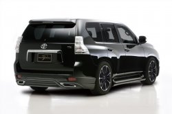15 349 р. Накладка на задний бампер WALD BLACK BISON Toyota Land Cruiser Prado J150 дорестайлинг (2009-2013) (Неокрашенная)  с доставкой в г. Вологда. Увеличить фотографию 2