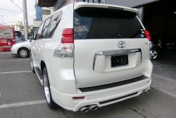 11 949 р. Накладка на задний бампер Mz SPEED Toyota Land Cruiser Prado J150 дорестайлинг (2009-2013) (Неокрашенная)  с доставкой в г. Вологда. Увеличить фотографию 2