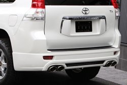 11 949 р. Накладка на задний бампер Mz SPEED Toyota Land Cruiser Prado J150 дорестайлинг (2009-2013) (Неокрашенная)  с доставкой в г. Вологда. Увеличить фотографию 3