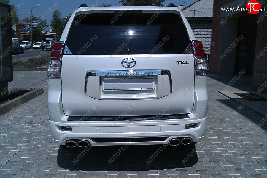 11 949 р. Накладка на задний бампер Mz SPEED Toyota Land Cruiser Prado J150 дорестайлинг (2009-2013) (Неокрашенная)  с доставкой в г. Вологда