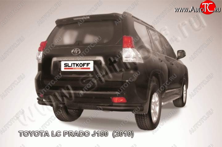 11 599 р. Уголки d76+d42 двойные Toyota Land Cruiser Prado J150 дорестайлинг (2009-2013) (Цвет: серебристый)  с доставкой в г. Вологда