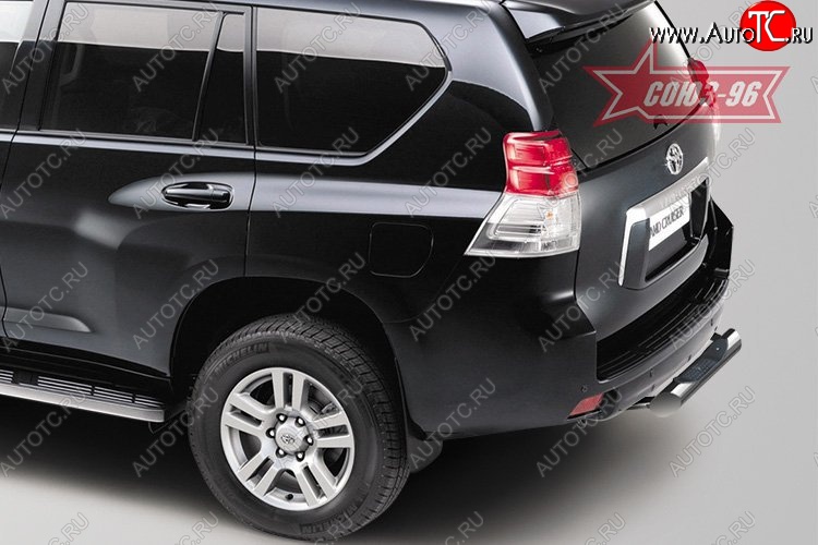 17 189 р. Защита заднего бампера с пластиковой проступью (d76) Souz-96 Toyota Land Cruiser Prado J150 дорестайлинг (2009-2013)  с доставкой в г. Вологда