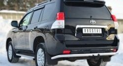 19 599 р. Одинарная защита заднего бампера из трубы диаметром 63 мм SLITKOFF Toyota Land Cruiser Prado J150 дорестайлинг (2009-2013)  с доставкой в г. Вологда. Увеличить фотографию 4