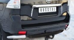 11 999 р. Защита заднего бампера (Ø76 мм уголки, нержавейка) SLITKOFF Toyota Land Cruiser Prado J150 дорестайлинг (2009-2013)  с доставкой в г. Вологда. Увеличить фотографию 2