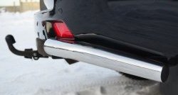 11 999 р. Защита заднего бампера (Ø76 мм уголки, нержавейка) SLITKOFF Toyota Land Cruiser Prado J150 дорестайлинг (2009-2013)  с доставкой в г. Вологда. Увеличить фотографию 3