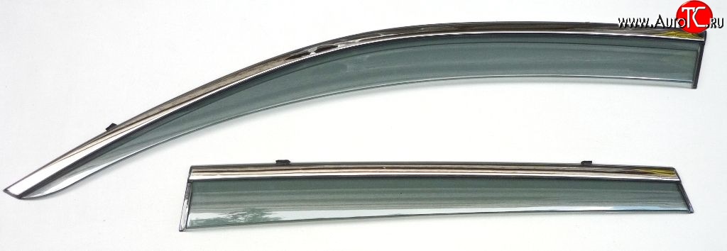 2 199 р. Ветровики Artway с металлизированым молдингом Toyota Land Cruiser Prado J150 дорестайлинг (2009-2013)  с доставкой в г. Вологда