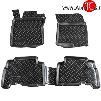 1 349 р. Комплект ковриков в салон Aileron 4 шт. (полиуретан) Toyota Land Cruiser Prado J150 дорестайлинг (2009-2013)  с доставкой в г. Вологда
