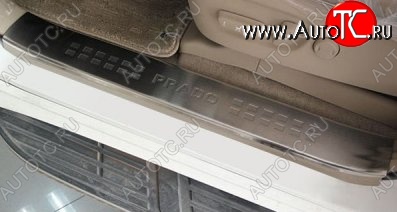 5 649 р. Накладки на порожки автомобиля CT v1 Toyota Land Cruiser Prado J150 дорестайлинг (2009-2013)  с доставкой в г. Вологда