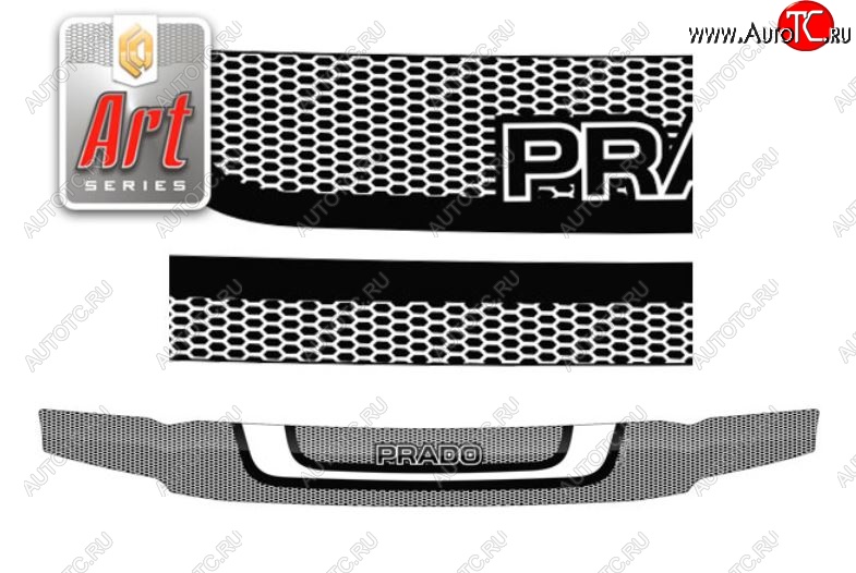 2 199 р. Дефлектор капота (J90W, J95W) CA-Plastiс  Toyota Land Cruiser  90 (1996-2000) (Серия Art белая)  с доставкой в г. Вологда