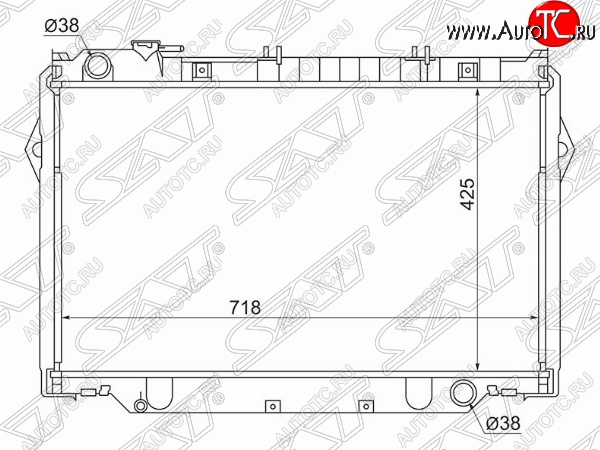 14 249 р. Радиатор двигателя SAT  Toyota Land Cruiser  80 (1989-1997)  с доставкой в г. Вологда