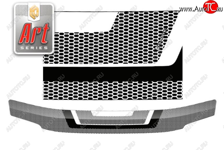 2 159 р. Дефлектор капота (R40G, R50G) CA-Plastiс  Toyota LiteAce  Noah (1996-2001) (Серия Art белая)  с доставкой в г. Вологда