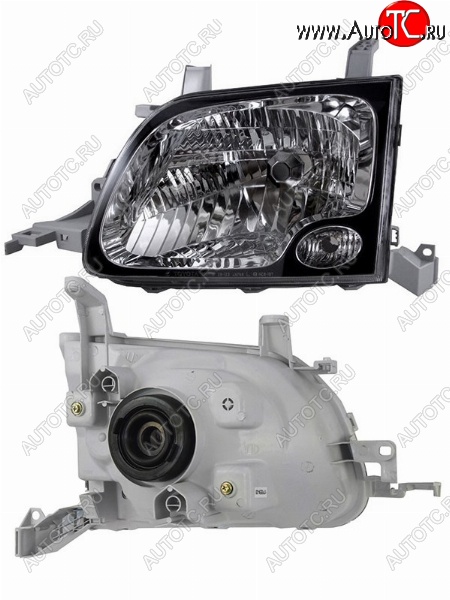 4 399 р. Левая фара (чёрная) SAT Toyota Town Ace 3 (1996-2008)  с доставкой в г. Вологда