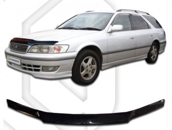 1 999 р. Дефлектор капота CA-Plastiс  Toyota Mark 2  Qualis (1997-2002) седан (серия Classic черный, Без надписи)  с доставкой в г. Вологда. Увеличить фотографию 2
