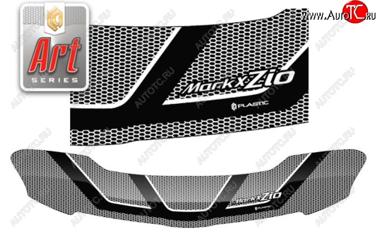 2 399 р. Дефлектор капота CA-Plastiс  Toyota Mark X ZIO  NA10 (2007-2011) дорестайлинг (Серия Art графит)  с доставкой в г. Вологда