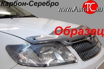 2 269 р. Защита фар CA-Plastiс  Toyota Mark 2  X110 (2000-2002) седан дорестайлинг (Шелкография карбон-серебро)  с доставкой в г. Вологда