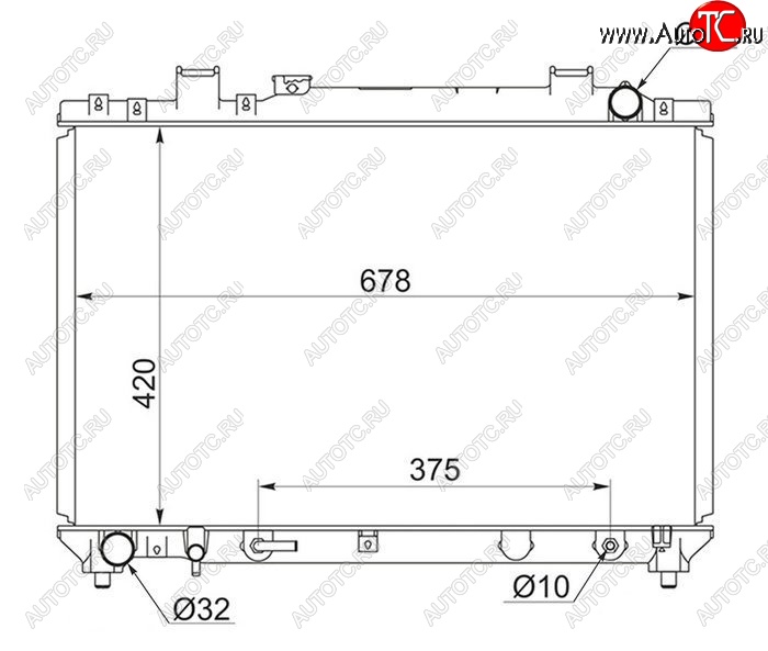 8 649 р. Радиатор двигателя SAT  Toyota Noah  1 (2001-2004) дорестайлинг  с доставкой в г. Вологда