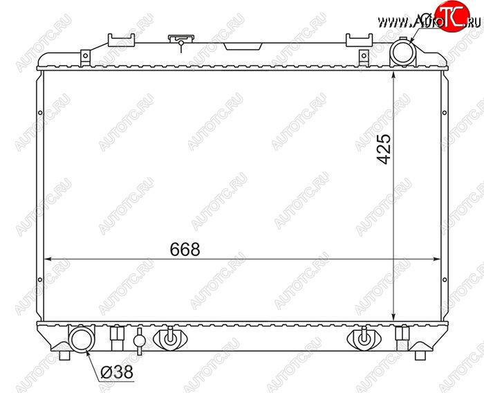 7 499 р. Радиатор двигателя SAT  Toyota Noah  1 (2001-2004) дорестайлинг  с доставкой в г. Вологда