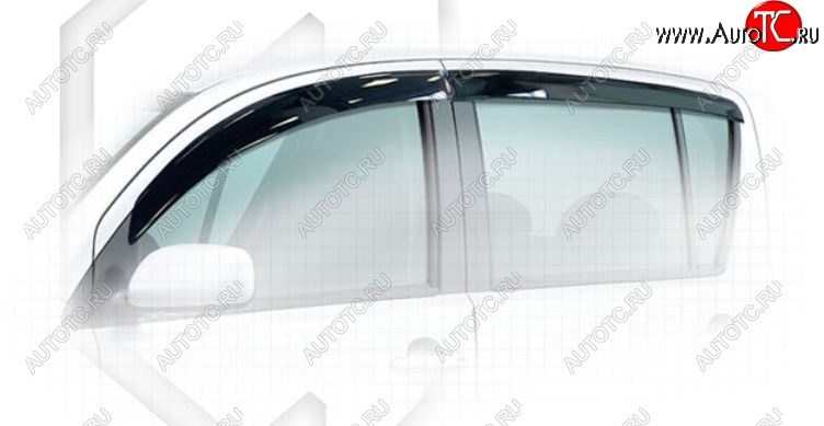 2 199 р. Дефлектор капота CA-Plastiс  Toyota Passo Sette (2008-2012) MPV (Classic полупрозрачный)  с доставкой в г. Вологда