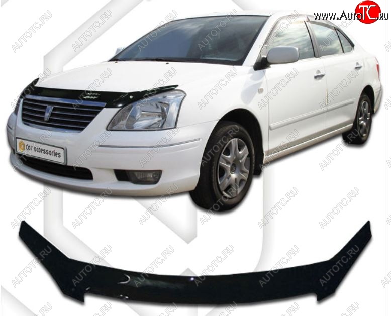 2 079 р. Дефлектор капота CA-Plastiс Toyota Premio T240 дорестайлинг (2001-2004) (Classic черный, Без надписи)  с доставкой в г. Вологда