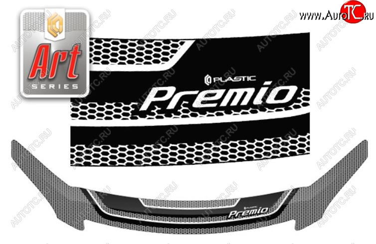 2 299 р. Дефлектор капота CA-Plastiс  Toyota Premio  T240 (2001-2007) дорестайлинг, рестайлинг (Серия Art графит)  с доставкой в г. Вологда