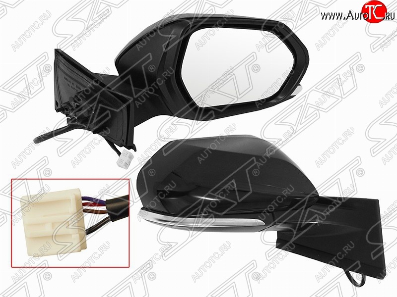 6 949 р. Правое боковое зеркало заднего вида SAT Toyota Prius XW50 дорестайлинг (2015-2018) (Неокрашенное)  с доставкой в г. Вологда
