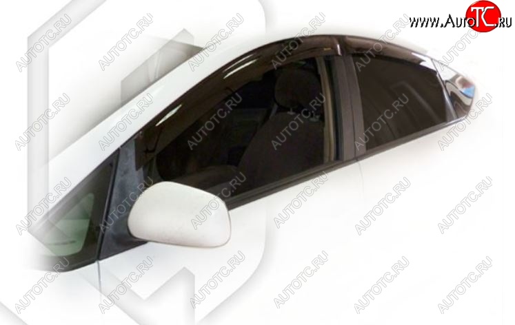 1 999 р. Дефлектора окон (левый руль) CA-Plastiс Toyota Prius XW20 дорестайлинг (2003-2005) (Classic полупрозрачный, Без хром.молдинга)  с доставкой в г. Вологда