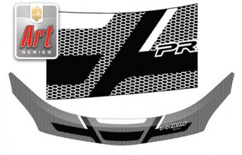 Дефлектор капота CA-Plastiс exclusive Toyota Prius  XW30 (2009-2011) дорестайлинг (Серия Art черная)