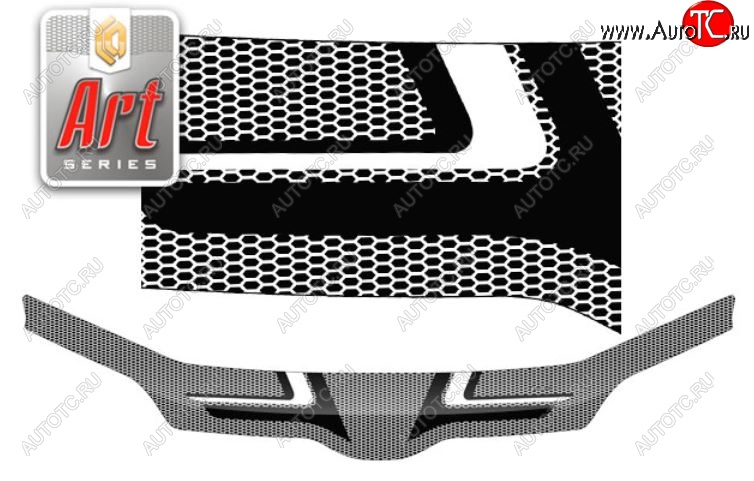 2 399 р. Дефлектор капота CA-Plastiс  Toyota Probox  рестайлинг (2014-2025) (Серия Art белая)  с доставкой в г. Вологда