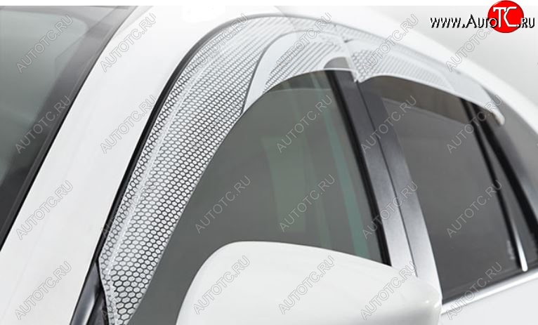 2 199 р. Дефлектор капота CA-Plastiс  Toyota Probox  рестайлинг (2014-2025) (Серия Art белая, Без хром.молдинга)  с доставкой в г. Вологда