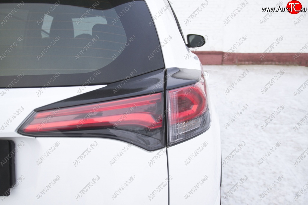 1 139 р. Реснички на фонари RA Toyota RAV4 XA40 5 дв. рестайлинг (2015-2019) (Неокрашенные)  с доставкой в г. Вологда