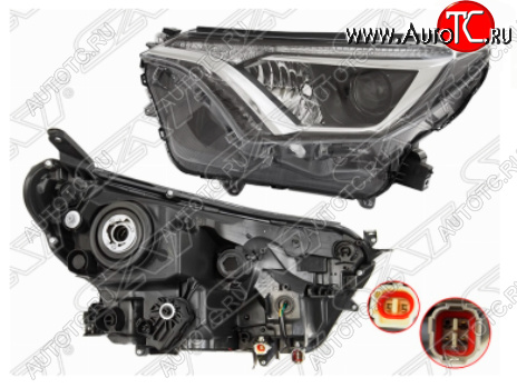 9 949 р. Левая передняя фара SAT (галоген, с электрокорректором) Toyota RAV4 XA40 5 дв. рестайлинг (2015-2019)  с доставкой в г. Вологда