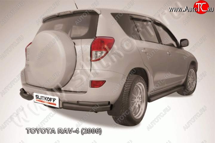 7 399 р. Уголки d76+d42 двойные Toyota RAV4 XA305 5 дв. дорестайлинг (2005-2009) (Цвет: серебристый)  с доставкой в г. Вологда