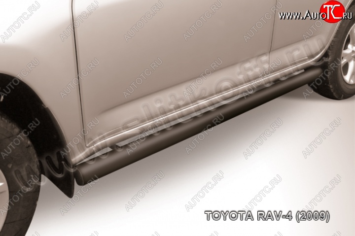 9 549 р. Защита порогов Slitkoff Toyota RAV4 XA30 5 дв. 1-ый рестайлинг (2008-2010) (Цвет: серебристый)  с доставкой в г. Вологда