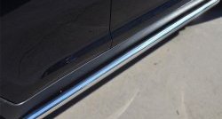 12 299 р. Защита порогов из круглой трубы диаметром 63 мм Russtal Toyota RAV4 XA30 5 дв. 1-ый рестайлинг (2008-2010) (Защита порогов с со скосами на торцах (вариант 1))  с доставкой в г. Вологда. Увеличить фотографию 2