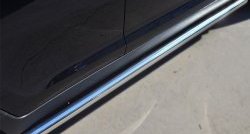 12 299 р. Защита порогов из круглой трубы диаметром 63 мм Russtal Toyota RAV4 XA30 5 дв. 1-ый рестайлинг (2008-2010) (Защита порогов с со скосами на торцах (вариант 1))  с доставкой в г. Вологда. Увеличить фотографию 3