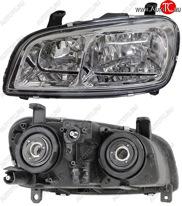 2 969 р. Левая фара SAT (хрусталь, стекло)  Toyota RAV4  XA10 (1997-2000) 5 дв. рестайлинг, 3 дв. рестайлинг  с доставкой в г. Вологда