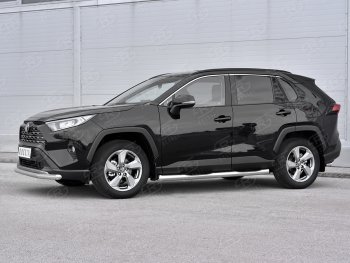 16 649 р. Защита переднего бампера (Ø63 мм, нержавейка) SLITKOFF Toyota RAV4 XA50 5 дв. дорестайлинг (2018-2025)  с доставкой в г. Вологда. Увеличить фотографию 3