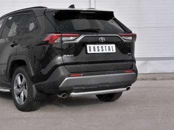 14 999 р. Защита заднего бампера (Ø63 мм, нержавейка) SLITKOFF Toyota RAV4 XA50 5 дв. дорестайлинг (2018-2025)  с доставкой в г. Вологда. Увеличить фотографию 2
