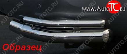 1 043 р. Защита заднего бампера из двойных боковых уголков Souz-96 (d76/42) Toyota RAV4 XA30 5 дв. удлиненный 2-ой рестайлинг (2010-2013)  с доставкой в г. Вологда